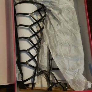 Black gladiator sandals